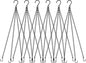 garini 6 Pack, 23 Inch Hanging Baskets Chain,Black Hanging Chains with Hooks Flower Pot Chain Replacement Plant Hangers for Planters, Bird Feeders and Lanterns