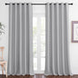 NICETOWN Blackout Silver Grey Curtain Vertical Blinds, Grommet Room Darkening Curtain Thermal Drape Extra Long Sound Dampening for Living Room/Bedroom (W66 x L102, 1 Panel)