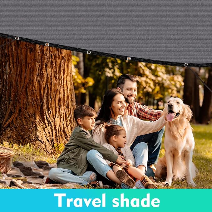 90% Shade Cloth Sun Shade Fabric for Patio Garden Pergola Shade Cover Canopy with Gromments (Grey, 10X10 FT)