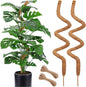 Soupiar 2 Pack 60'' Bendable Moss Pole for Monstera & Pothos - Tall Handmade Coco Coir Plant Support Stakes for Large Climbing Indoor Plants, Potted Houseplant Trellis Accessories