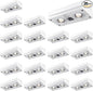 Solar Fence Lights 20 Pack, 50 Lumens Outdoor Solar Lights with 12 Modes RGB Color Glow LED，Waterproof, Solar Lights for Patio, Backyard, Deck, Fence, Railing(White Shell)