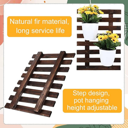 Weysat 4 Pcs Wall Planter Wooden Orchid Hanging Planter for Indoor Plants Wall Mount Planter Stand Frame Display Air Plant Holders Outdoor Vertical Rack Wall Decoration for Garden (11 x 16 in)