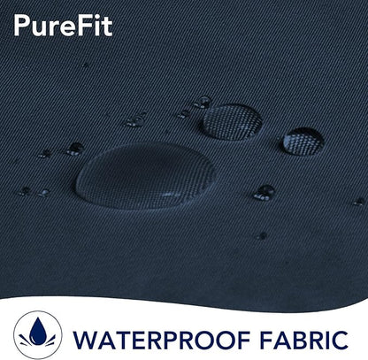 PureFit Outdoor Curtains for Patio Waterproof Weatherproof, UV and Fade Resistant Outside Curtains for Gazebo, Front Porch, Pergola, Sun Blocking Privacy Curtain, 100W x 84L inch, 1 Panel, Navy Blue