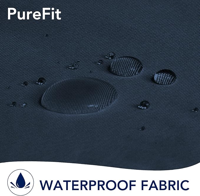 PureFit Outdoor Curtains for Patio Waterproof Weatherproof, UV Resistant Outside Curtains for Gazebo, Front Porch, Pergola, Sun Blocking Privacy Curtain, 52W x 108L inch, 1 Panel, Navy Blue