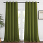 NICETOWN Bedroom Curtain Room Darkening Drapery 102 inches Length - Home Fashion Thermal Insulated Grommet Room Darkening Curtain for Living Room (Olive Green, 1 Panel, 52 x 102 inches)