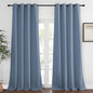 NICETOWN Bedroom Curtain Room Darkening Drapery 102 inches Length - Home Fashion Thermal Insulated Grommet Room Darkening Curtain for Living Room (Stone Blue, 1 Panel, 52 x 102 inches)