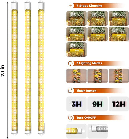 Bamworld Plant Stand with Grow Lights for Indoor Plants 11 Potted Corner Plant Shelf with Plant Lights for Indoor Growing