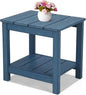 Stoog Outdoor Side Table, All-Weather Adirondack Side Table, Never Fade or Rot, for Backyard, Garden, Pool, Lawn, Porch, Blue