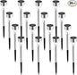SOLPEX 24 Pack Solar Outdoor Lights Pathway, Stainless Steel Solar Lights Outdoor Waterproof,LED Landscape Lighting Solar Walkway Lights for Landscape/Patio/Lawn/Yard/Driveway-Warm White