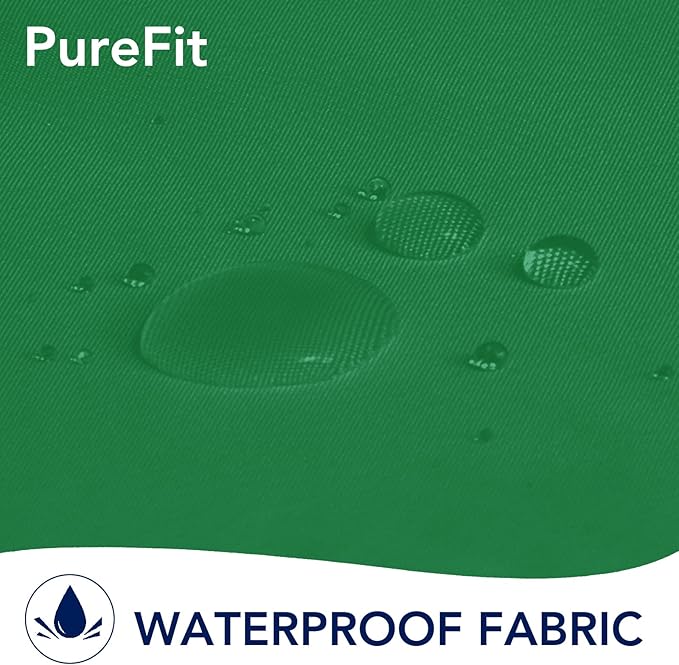 PureFit Outdoor Curtains for Patio Waterproof Weatherproof, UV Resistant Outside Curtains for Gazebo, Front Porch, Pergola, Sun Blocking Privacy Curtain, 120W x 108L inch, 1 Panel, Green