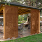 SpaceDresser Waterproof Outdoor Sheer Curtains for Patio - 2 Panels Rod Pocket Indoor Voile Sheer Curtain for Living Room,52W x 96L inch, Brown