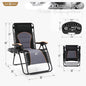 Recliners Set of 2 Oversized Zero Gravity Lounge Chairs in Black, 400 lb