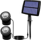 AVEKI Solar Pond Spotlights, 2 in 1 12 LED Solar Underwater Lights with Dual Head Waterproof Submarine Landscape Spotlight Security Lighting for Outdoor Patio Garden Fountain Pond