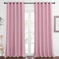 NICETOWN Blackout Curtain Drape for Bedroom - Light Reducing Thermal Insulated Solid Grommet Room Darkening Window Curtain 90 inches Long for Living Room (Rouge Pink, 1 Piece, W66 x L90)