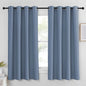 NICETOWN Blackout Curtain & Drape - (Stone Blue Color) Noise Reduction Drapery Energy Saving for Bedroom/Kids Room, 52 x 63 inches, 1 Piece