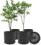 14 Gallon Air Pruning Planters, Plastic Pots for Plants, Large Plant Pots, Fruit Vegetable Garden Self-Planting Planters, Size 16"x16", Black, 5P