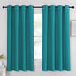 NICETOWN Blackout Peacock Teal Curtain & Drape for Bedroom - Grommet Top Thermal Insulated Room Darkening Energy Saving Privacy Drapes for Night Shift, 1 Piece, W52 x L63