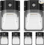 30W LED Wall Pack Light with Dusk to Dawn Sensor, 3600LM, 5000K Daylight, 120Vac Led Porch Lights, IP65 Waterproof Outdoor Security Lighting for Garage Warehouse Garden, ETL Certified, 6 Pack