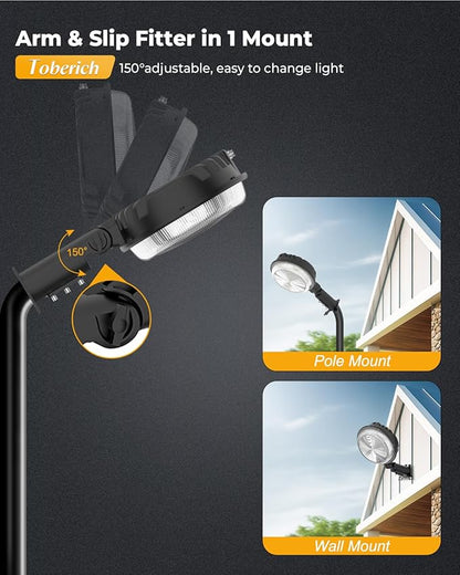 LED Barn Light 2Packs, 150W 20000LM Yard Area Lights Dusk to Dawn Outdoor Lighting with Photocell 3000K Warm White Adjustable Angle IP66 Waterproof Street Lights for Security/Farmhouse/Garage