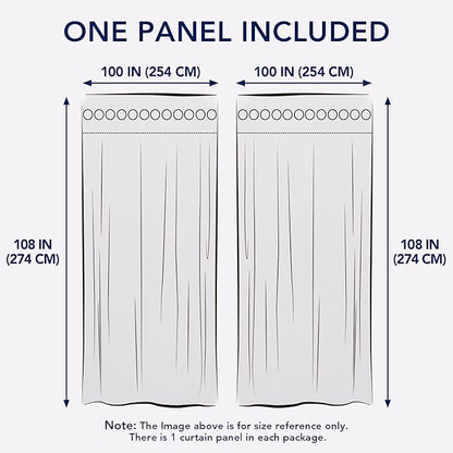 PureFit Outdoor Curtains for Patio Waterproof Weatherproof, UV Resistant Outside Curtains for Gazebo, Front Porch, Pergola, Sun Blocking Privacy Curtain, 100W x 108L inch, 1 Panel, White
