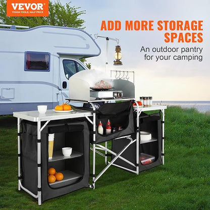 VEVOR Camping Kitchen Table, Folding Outdoor Cooking Table - Image 4
