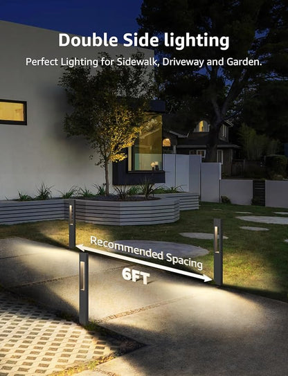 SUNVIE Low Voltage Landscape Lights 3W LED Pathway Lights Wired Aluminum Waterproof Outdoor Landscape Lighting 3000K 12-24V Path Lights Low Voltage for Garden Yard Walkway ETL, 8 Pack with Connectors