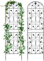 Trellis for Climbing Plants Outdoor, （2 Pack 70.8x19.6-inch）, Generic Metal Garden Trellis, Rustproof, Easy Assembly,（Black）