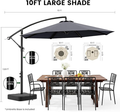 OLILAWN 10ft Patio Umbrella with Base
