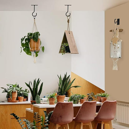 Ceiling Hooks for Hanging Plants 20Pcs Black