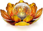 WNP Solar Flower Light Outdoor Christmas Decorative,Garden Solar Powered Lights,Yard Solar Glass Ball Light with Metal Petal for Tabletop Decor Birthday Gift for Her,Christmas Gifts for Women