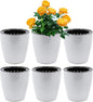 SAND MINE Self Watering Planter White Flower Pot (6, XL)