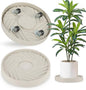 2 Pack Plant Caddy with Wheels, 10" Rolling Plant Stand 165 LBS Heavy Duty with Hidden 360 ° Rotating Silent Wheel Wheels for Outdoor Indoor Large Plant Pots, Flower Pot, Patio