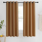 NICETOWN Blackout Short Curtain 63 inches Long for Windows, Thermal Insulated Curtain Grommet Room Darkening Window Treatment for Bedroom/Living Room, 1 Panel, W46 x L63, Gold Brown