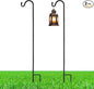 2 Pcs 24 Inch Shepherds Hook for Outdoor Adjustable Bird Feeder Pole Metal Steel Shepard Hooks for Hummingbird Stand Feeder Pole for Garden Plant, Lantern, Hanging Wedding Decor