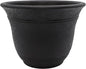 The HC Companies Sierra Round Self-Watering Pot - Lightweight Plastic Planter for Herbs & More - Durable Plant Pots for Indoor Plants & Outdoor Plants (10” Black Onyx, Pack of 1)