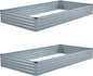 8x4x1ft(2 PCS) Galvanized Raised Garden Bed,Outdoor Planter Box Metal Patio Kit Planting Bed for Vegetables Flowers Herb,Gray