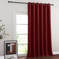 NICETOWN Blackout Curtains & Drapes - Privacy Thermal Efficiency Backdrop Curtains for Bedroom Room Divider Living Room Patio Sliding Glass Door, Wide 80 x Long 144 inch, Burgundy Red, 1 Panel
