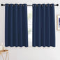 NICETOWN Blackout Kitchen Curtains 54 inches Long - Thermal Insulated Grommet Room Darkening Window Treatment Voice Reducing for Nursery/Cafe (Navy, 1 Panel, 66 x 54 Inch)