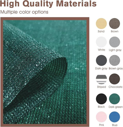 SUNNY GUARD Customized 3'x24' Dark Green Balcony Privacy Screen, 91% Shade - Image 5