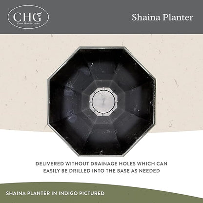 Classic Home and Garden Shaina Planting Pots - Lightweight Indoor & Outdoor Plant Pots - UV-Resistant Resin Flower Pots - Pot Planters for Flowers & Herbs (15” Earth)
