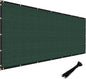 Windscreen4less Privacy Fence Screen Heavy Duty Windscreen Fencing Mesh Fabric Shade Net Cover with Brass Grommtes for Outdoor Wall Garden Yard Pool Deck, 6'x19' Green