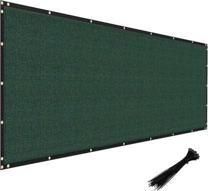 Windscreen4less Privacy Fence Screen Heavy Duty Windscreen Fencing Mesh Fabric Shade Net Cover with Brass Grommtes for Outdoor Wall Garden Yard Pool Deck, 6'x232' Green
