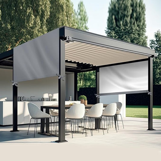 Universal Pergola Replacement Canopy Outdoor Canopy Shade Cover Waterproof Shade Top Cover for Outdoor Patio Porch Backyard(12 x 10 ft,Gray)