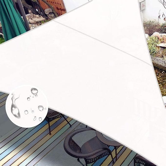 LOVE STORY Right Triangle 12'x24'x26.8' Waterproof Sun Shade Sail Canopy UV Block for Outdoor Patio Backyard Carport,White(We Make Custom Size)
