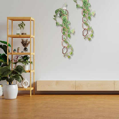 18Pcs Chain Trellis for Climbing Plants, Indoor&Outdoor Garden Wall Trellis, Plant Vine Support Wooden Potted Plant Trellis for Monstera, Pothos, Ivy