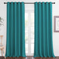 NICETOWN Blackout Curtain Drape for Bedroom - Light Reducing Thermal Insulated Solid Grommet Room Darkening Window Curtain 90 inches Long for Living Room (Peacock Teal, 1 Piece, W66 x L90)