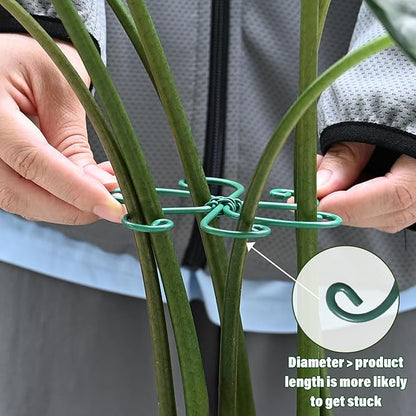 5PCS Monstera Plant Support Hook - 4.1 * 4.4IN, Durable Flexible Stabilizers for Indoor Plants, Metal Stem Supports and Leaf Holders, Easy Tool-Free Operation, Ideal for Fishbone Cactus Care