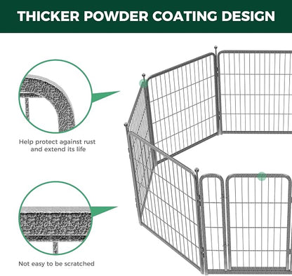 FXW Garden Fence Outdoor for The Yard – 32in x 18.2ft Heavy Duty Metal Animal - Image 5