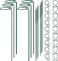 Plant Stake Support - 6 Pack Adjustable Height 12" or 24", Garden Support Stake Plant Cage Support Rings, Single Stem Plant Support Stakes, for Flowers Amaryllis Tomatoes Peony Lily Rose (24inch)