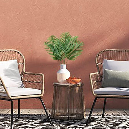 Artificial Plants Greenery Palm Leaves, 12 Pcs Bendable Tropical Fake Leaves